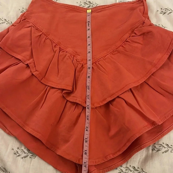 Mother The Ruffle Mini Skirt in Corral - Picture 10 of 12